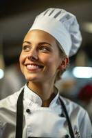 Ai Generative Photo portrait of a female chef