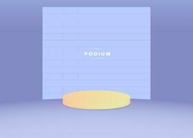 Podium realistic minimal scene for mockup product display vector