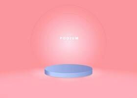 Podium realistic minimal scene for mockup product display vector