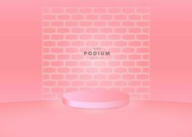 Podium realistic minimal scene for mockup product display vector