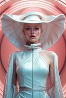 Ai Generative Photo portrait of a fashion women