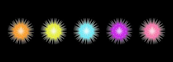 fireworks illustration elements. Colorful sparkling design in the sky for background, banner, poster, design element vector