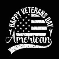 Happy veterans day american design, veterans day american usa flag design t shirt vector
