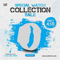 Luxury watch collection social media post and banner psd