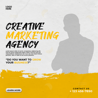 Digital marketing agency social media post and banner psd