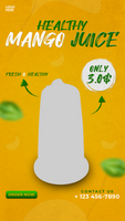 Mango juice Instagram and Facebook story post and banner psd