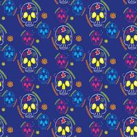 Free vector flat design of dia de muertos pattern