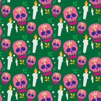 Free vector flat design of dia de muertos pattern