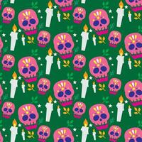 Free vector flat design of dia de muertos pattern