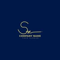 Sz Initial signature logo vector design