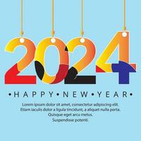 Happy new year 2024 design with numbers. happy new year 2024 vector design for poster, calendar, banner and more