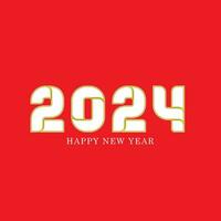 Happy new year 2024 design with numbers. happy new year 2024 vector design for poster, calendar, banner and more