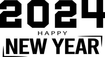 Happy new year 2024 design with numbers. happy new year 2024 vector design for poster, calendar, banner and more