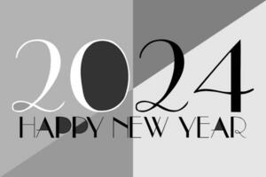 Happy new year 2024 design with numbers. happy new year 2024 vector design for poster, calendar, banner and more