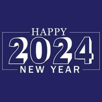 Happy new year 2024 design with numbers. happy new year 2024 vector design for poster, calendar, banner and more