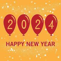 Happy new year 2024 design with numbers. happy new year 2024 vector design for poster, calendar, banner and more