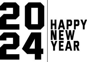 Happy new year 2024 design with numbers. happy new year 2024 vector design for poster, calendar, banner and more