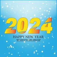 Happy new year 2024 design with numbers. happy new year 2024 vector design for poster, calendar, banner and more