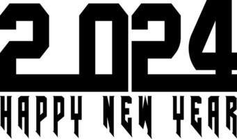 Happy new year 2024 design with numbers. happy new year 2024 vector design for poster, calendar, banner and more