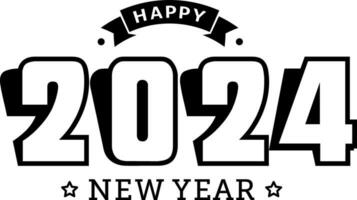 Happy new year 2024 design with numbers. happy new year 2024 vector design for poster, calendar, banner and more