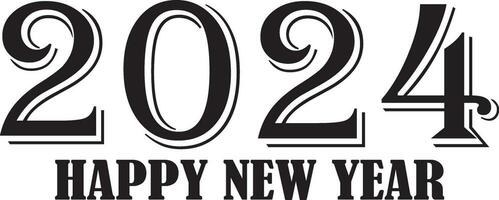 Happy new year 2024 design with numbers. happy new year 2024 vector design for poster, calendar, banner and more