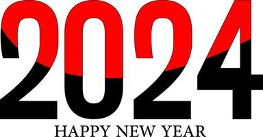 Happy new year 2024 design with numbers. happy new year 2024 vector design for poster, calendar, banner and more