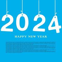 Happy new year 2024 design with numbers. happy new year 2024 vector design for poster, calendar, banner and more