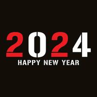 Happy new year 2024 design with numbers. happy new year 2024 vector design for poster, calendar, banner and more