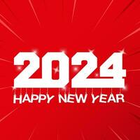 Happy new year 2024 design with numbers. happy new year 2024 vector design for poster, calendar, banner and more