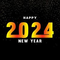 Happy new year 2024 design with numbers. happy new year 2024 vector design for poster, calendar, banner and more