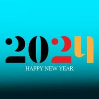 Happy new year 2024 design with numbers. happy new year 2024 vector design for poster, calendar, banner and more