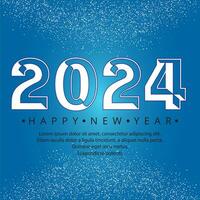 Happy new year 2024 design with numbers. happy new year 2024 vector design for poster, calendar, banner and more