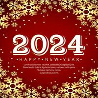 Happy new year 2024 design with numbers. happy new year 2024 vector design for poster, calendar, banner and more