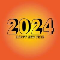 Happy new year 2024 design with numbers. happy new year 2024 vector design for poster, calendar, banner and more