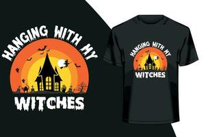 Happy Halloween t-shirt design. vector