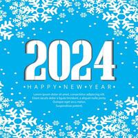 Happy new year 2024 design with numbers. happy new year 2024 vector design for poster, calendar, banner and more