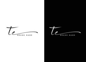 te Letter logo design and company logo Free Vector Free Vector