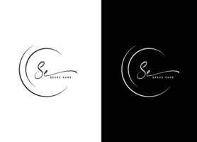 se Letter logo design and company logo Free Vector Free Vector