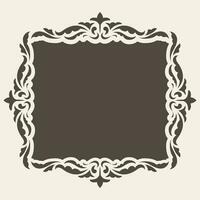 Vintage Floral Border Frame. - Vector. vector