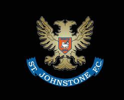 S t johnstone fc club símbolo logo Escocia liga fútbol americano resumen diseño vector ilustración con negro antecedentes