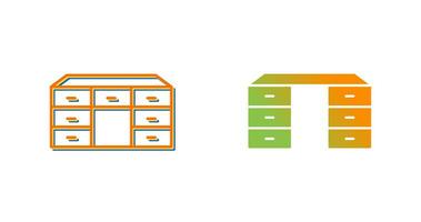 Table with Drawers Vector Icon