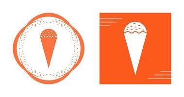 icono de vector de helado de cono