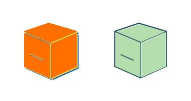 icono de vector de cubo