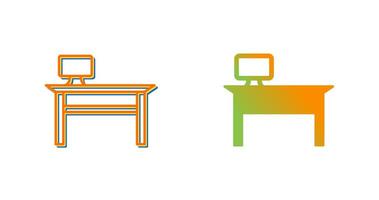 Office Desk Vector Icon