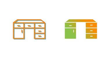 Table with Drawers Vector Icon