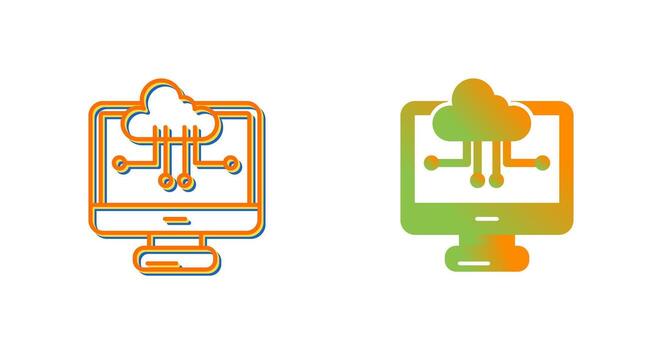 Cloud Computing Vector Icon