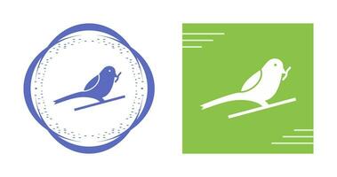 Bird Eating Worm Vector Icon