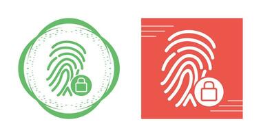 Fingerprint Lock Vector Icon