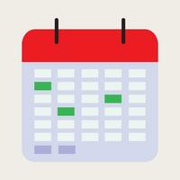 calendar time schedule icon vector