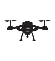 Drone quadrocopter with action camera vector